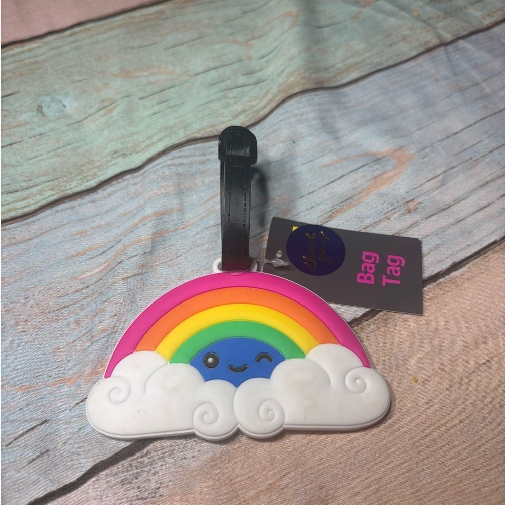 New Cute Rainbow Cloud Bag Tag - Pink, Yellow, Green, Blue